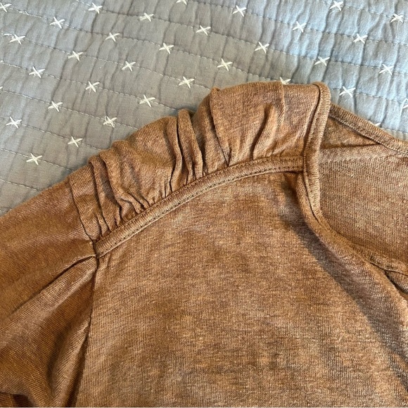 Poetry Women’s Linen Tunic Top Size 14 Brown - Picture 4 of 6